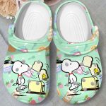 Snoopy And Sandwich Mint Color Clogs Snoopy And Sandwich Mint Color Clogs