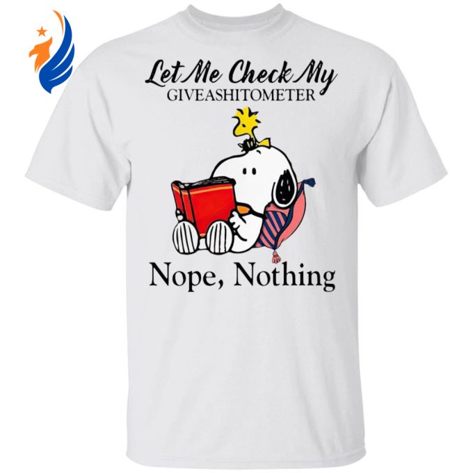 Snoopy & Woodstock Let Me Check My Givashitometer Shirt – Engaging Design for Snoopy Fans! Snoopy & Woodstock Let Me Check My Givashitometer Shirt – Engaging Design for Snoopy Fans!