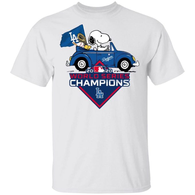 Get Your Snoopy and Woodstock Los Angeles Dodgers 2020 World Series Champions Shirt Now!