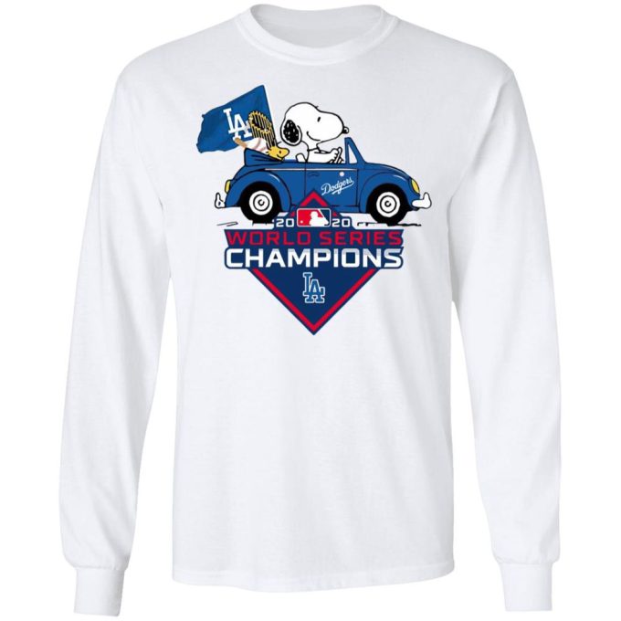 Get Your Snoopy and Woodstock Los Angeles Dodgers 2020 World Series Champions Shirt Now!