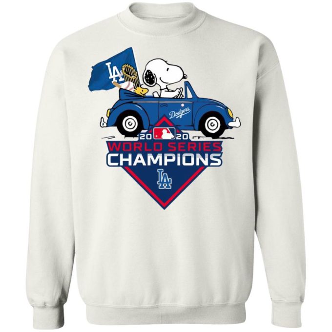 Get Your Snoopy and Woodstock Los Angeles Dodgers 2020 World Series Champions Shirt Now!