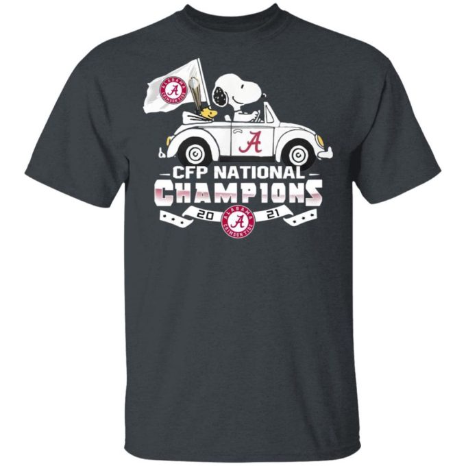 Snoopy & Woodstock Riding Alabama Crimson Tide CFP National Champions 2021 Shirt – Celebrate the Victory!