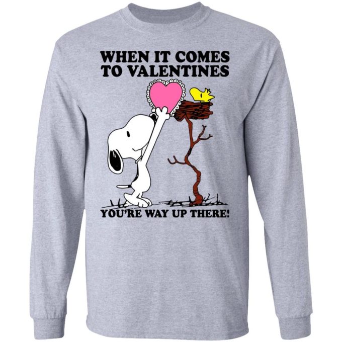 Valentine s Day Shirt: Snoopy and Woodstock – You re Way Up There When It Comes to Valentines