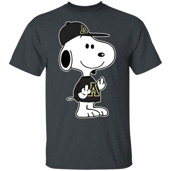 Snoopy Appalachian State Mountaineers NCAA Double Middle Fingers Shirt – Express Your Attitude!