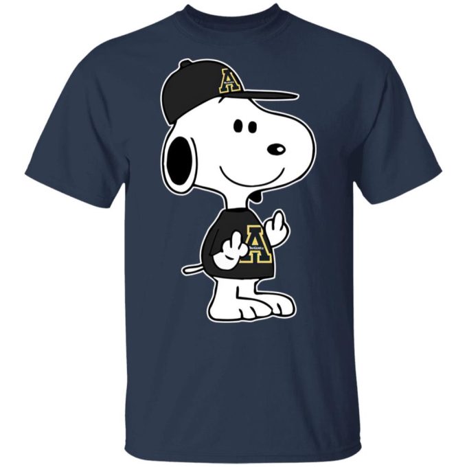 Snoopy Appalachian State Mountaineers NCAA Double Middle Fingers Shirt – Express Your Attitude!