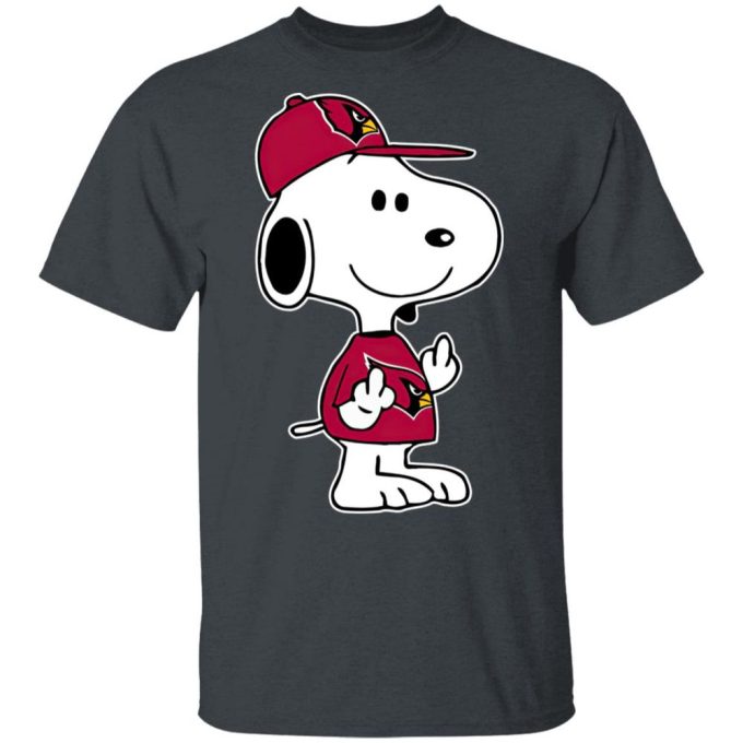 Snoopy Arizona Cardinals NFL Double Middle Fingers Shirt – Ultimate Fan Gear for Game-Day Passion!