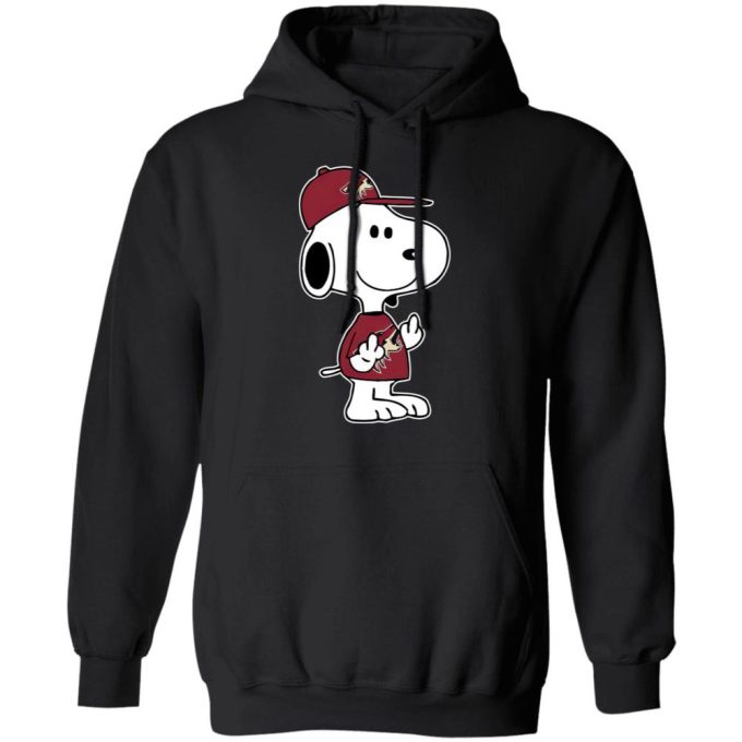 Express Your Spirit with Snoopy Arizona Coyotes NHL Double Middle Fingers Fck You Shirt