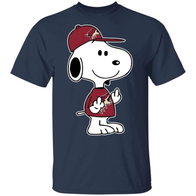 Express Your Spirit with Snoopy Arizona Coyotes NHL Double Middle Fingers Fck You Shirt