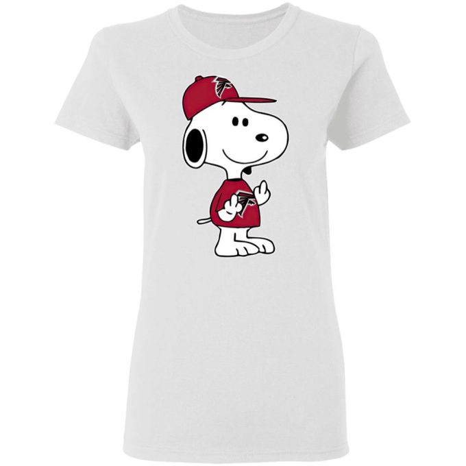 Snoopy Atlanta Falcons NFL Double Middle Fingers Shirt – Ultimate Fan Gear for Showing Disapproval!