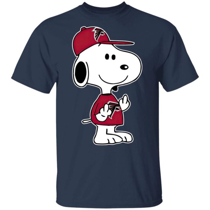 Snoopy Atlanta Falcons NFL Double Middle Fingers Shirt – Ultimate Fan Gear for Showing Disapproval!