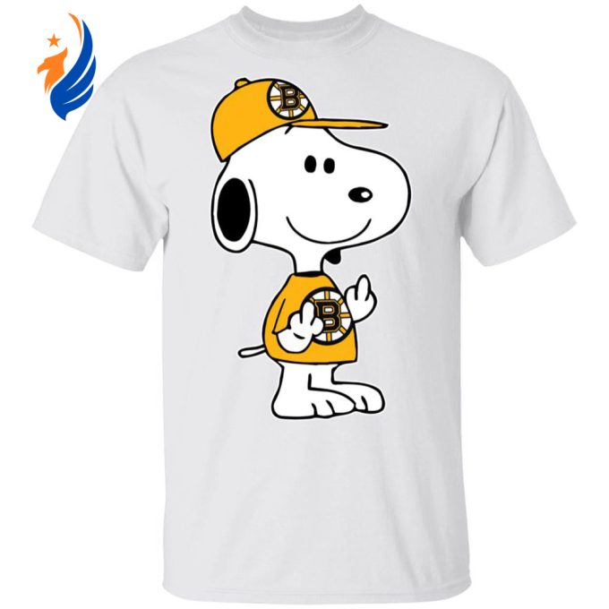 Snoopy Boston Bruins NHL Double Middle Fingers Shirt – Show Your Team Spirit with Attitude!
