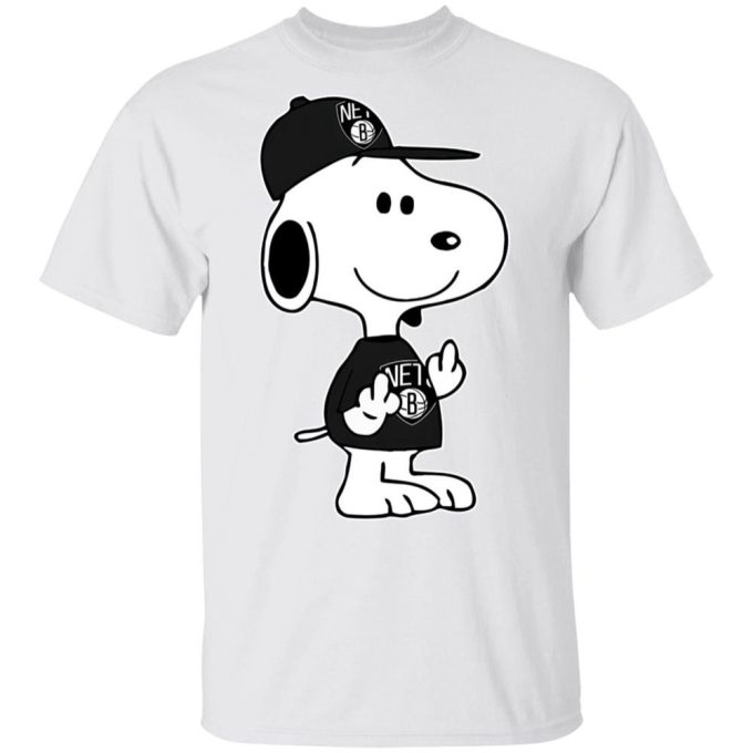 Snoopy Brooklyn Nets NBA Double Middle Fingers Shirt: Boldly Express Yourself with Fck You Attitude