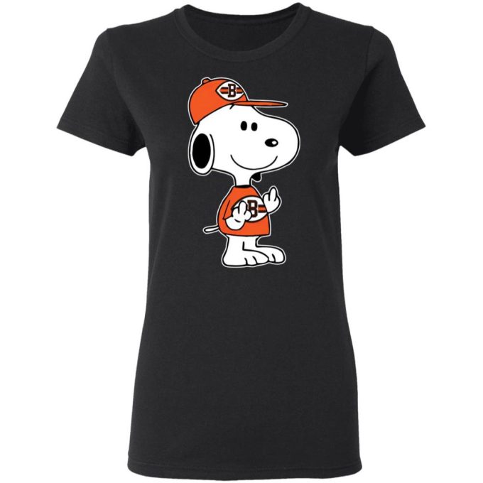 Cleveland Browns NFL Snoopy Double Middle Fingers Shirt Fck You Tee for Ultimate Fan Support