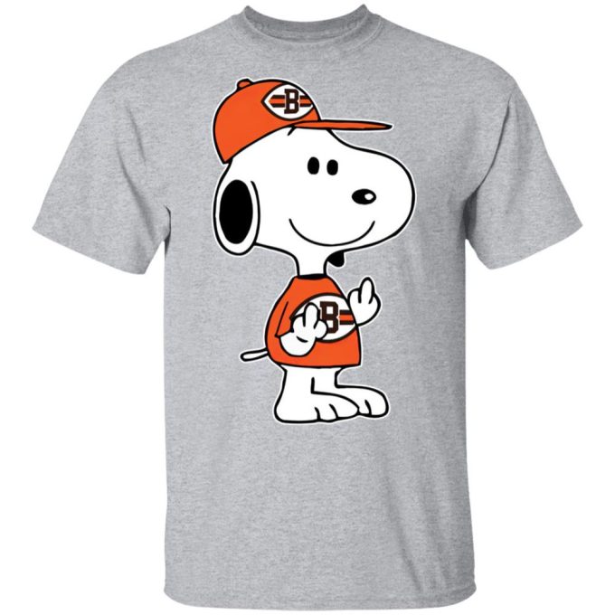Cleveland Browns NFL Snoopy Double Middle Fingers Shirt Fck You Tee for Ultimate Fan Support