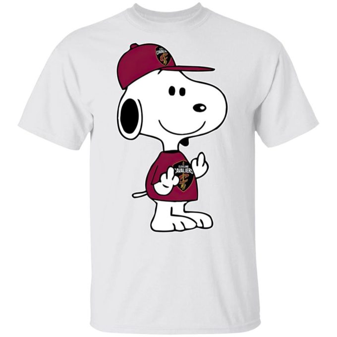 Snoopy Cleveland Cavaliers NBA Double Middle Fingers Shirt – Show Your Team Spirit with Attitude!