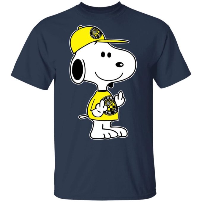 Columbus Crew SC MLS Snoopy Double Middle Fingers Shirt – Unique Design to Show Displeasure!
