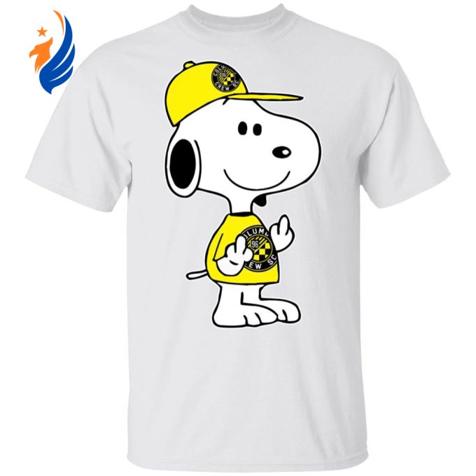 Columbus Crew SC MLS Snoopy Double Middle Fingers Shirt – Unique Design to Show Displeasure!