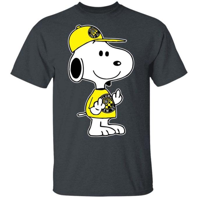 Columbus Crew SC MLS Snoopy Double Middle Fingers Shirt – Unique Design to Show Displeasure!