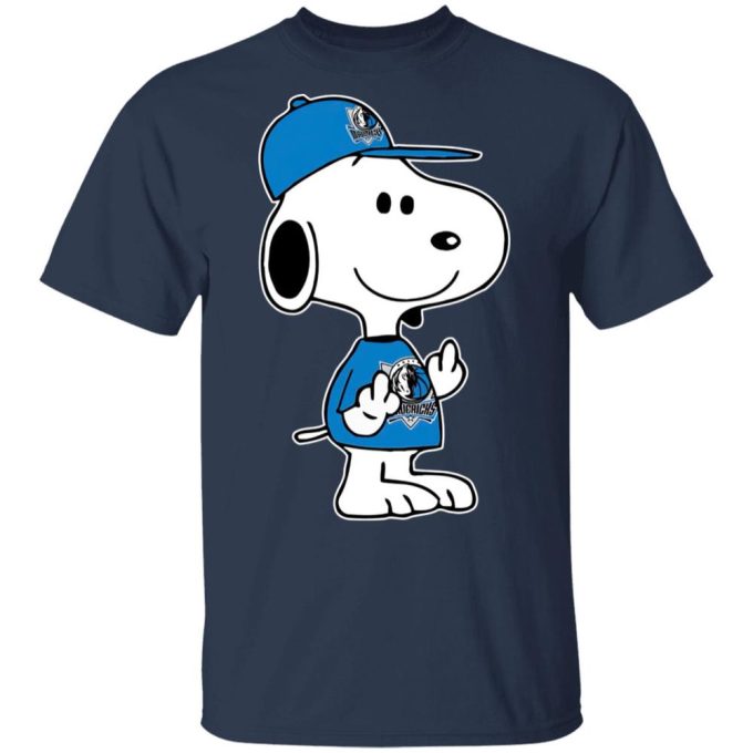 Snoopy Dallas Mavericks NBA Double Middle Fingers Shirt: Express Your Frustration in Style!