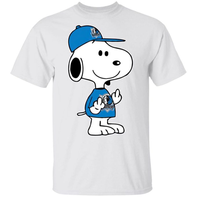 Snoopy Dallas Mavericks NBA Double Middle Fingers Shirt: Express Your Frustration in Style!