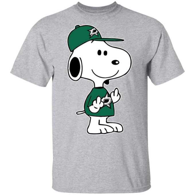 Snoopy Dallas Stars NHL Double Middle Fingers Shirt – Fck You Attitude for True Fans!