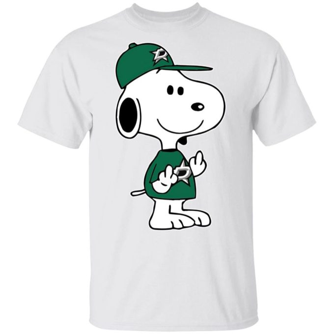 Snoopy Dallas Stars NHL Double Middle Fingers Shirt – Fck You Attitude for True Fans!