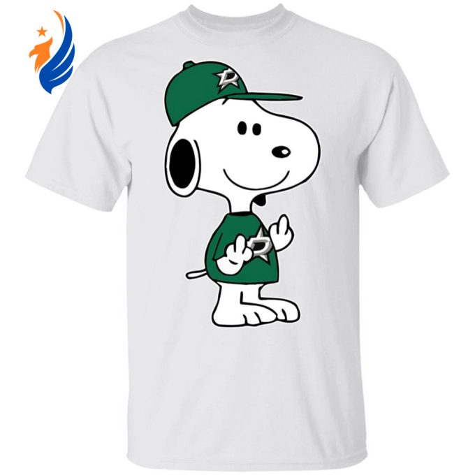 Snoopy Dallas Stars NHL Double Middle Fingers Shirt – Fck You Attitude for True Fans!