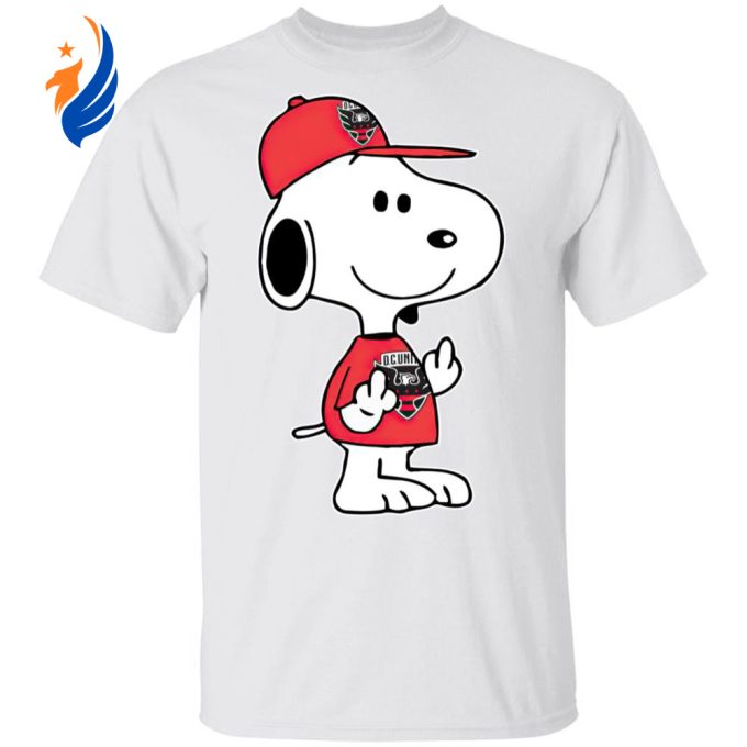 Snoopy DC United MLS Double Middle Fingers Shirt Fck You Design for Ultimate MLS Fans!