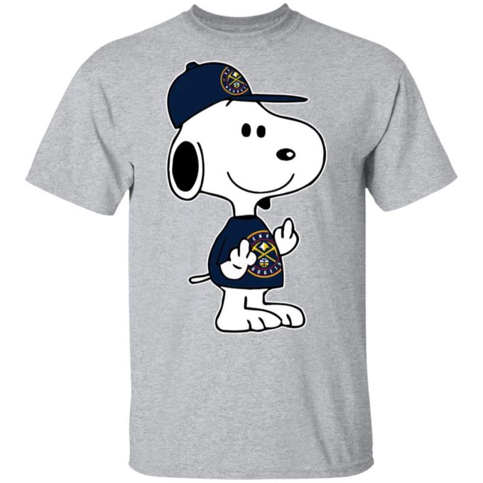 Snoopy Denver Nuggets NBA Double Middle Fingers Shirt – Show Your Attitude with this Fck You Tee!