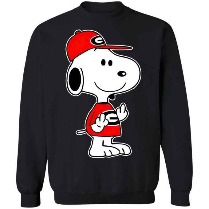 Snoopy Georgia Bulldogs NCAA Shirt – Double Middle Fingers – Fck You! Stand Out with this Bold and Edgy Apparel