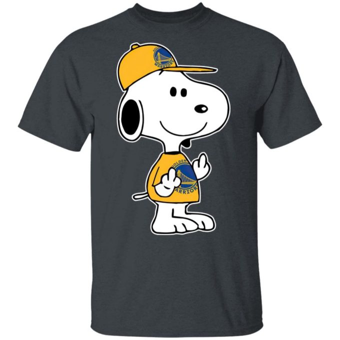 Snoopy Golden State Warriors NBA Double Middle Fingers Shirt – Show Your Support with Attitude!