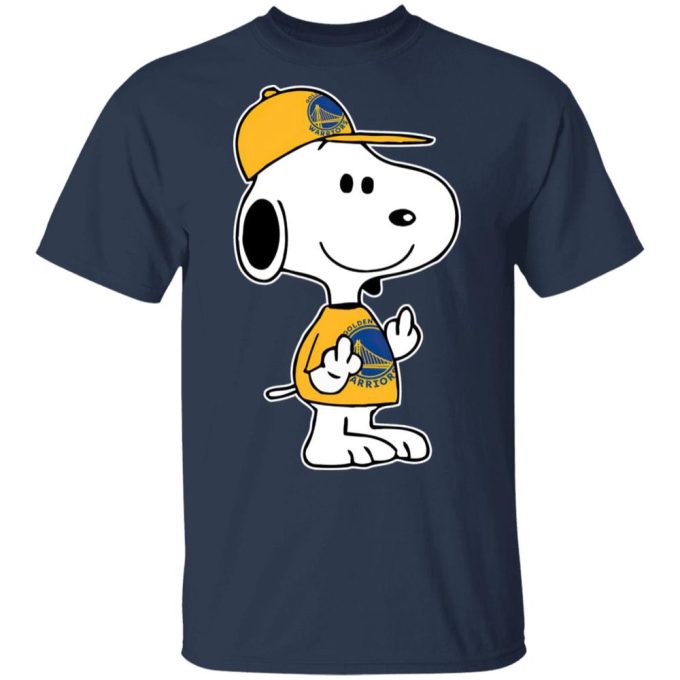 Snoopy Golden State Warriors NBA Double Middle Fingers Shirt – Show Your Support with Attitude!