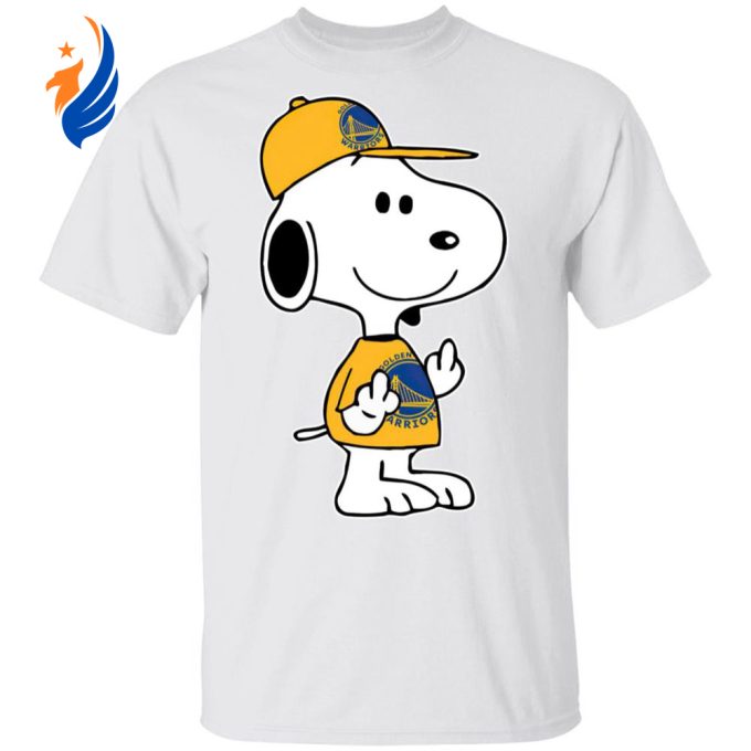 Snoopy Golden State Warriors NBA Double Middle Fingers Shirt – Show Your Support with Attitude!