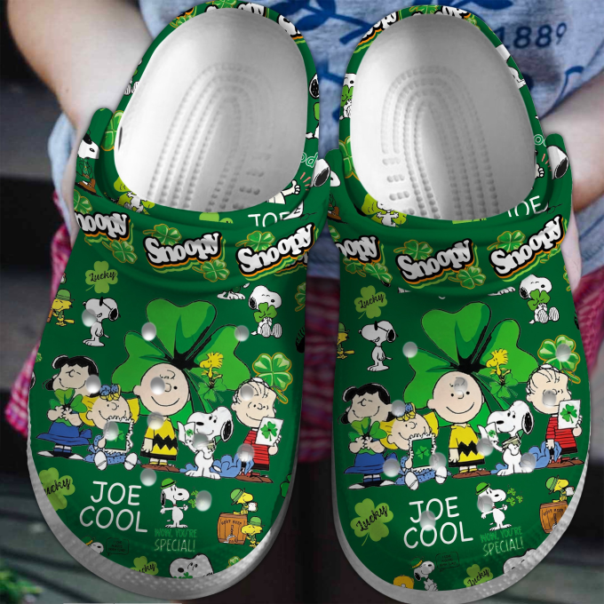 Snoopy Happy Patrick’s Day Clogs, Unisex Clogs Shoes, Snoopy Clogs For Kids And Adults