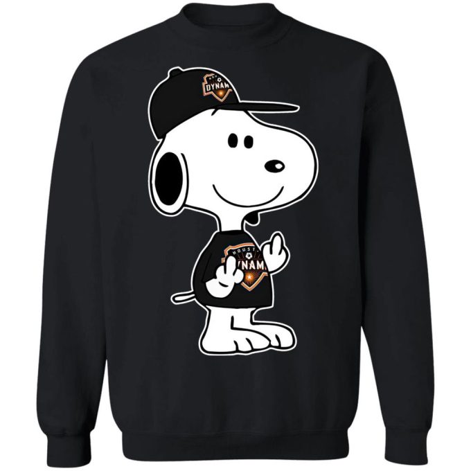 Snoopy Houston Dynamo MLS Double Middle Fingers Shirt – Show Your Attitude with Style!