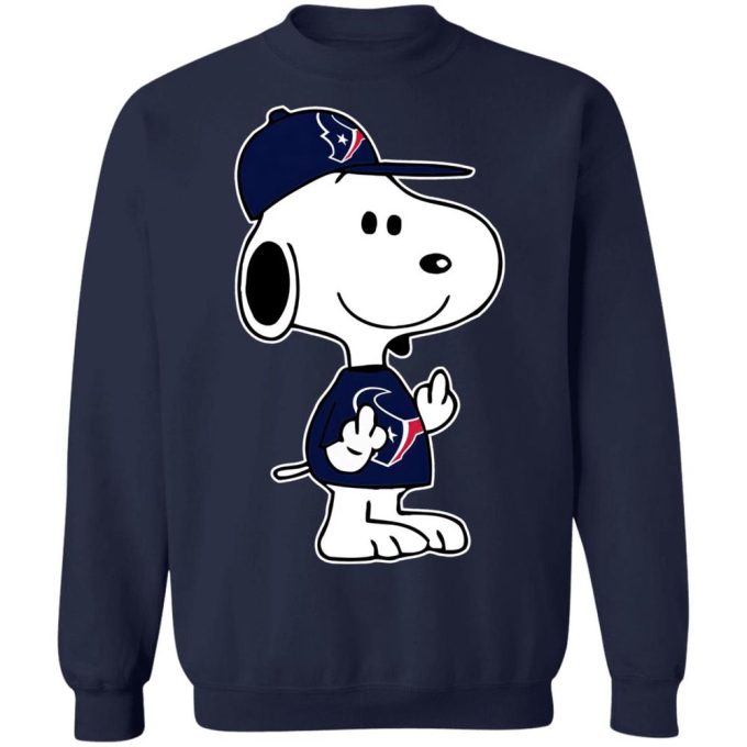Snoopy Houston Texans NFL Middle Finger Shirt – Boldly Show Your Frustration with Double F**k You Gesture! Snoopy Houston Texans NFL Middle Finger Shirt – Boldly Show Your Frustration with Double F**k You Gesture!