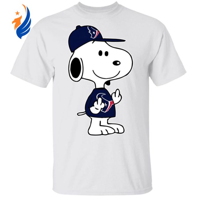 Snoopy Houston Texans NFL Middle Finger Shirt – Boldly Show Your Frustration with Double F**k You Gesture! Snoopy Houston Texans NFL Middle Finger Shirt – Boldly Show Your Frustration with Double F**k You Gesture!
