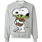 Snoopy Hug Baby Yoda Shirt: Long Sleeve Hoodie – Cozy and Cute Star Wars Inspired Apparel Snoopy Hug Baby Yoda Shirt: Long Sleeve Hoodie – Cozy and Cute Star Wars Inspired Apparel
