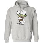 Snoopy Hug Baby Yoda Shirt: Long Sleeve Hoodie – Cozy and Cute Star Wars Inspired Apparel Snoopy Hug Baby Yoda Shirt: Long Sleeve Hoodie – Cozy and Cute Star Wars Inspired Apparel