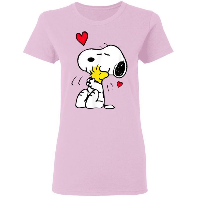 Spread Love with Snoopy Hug Woodstock Valentine’s Day Shirt – Perfect Gift for Your Valentine!