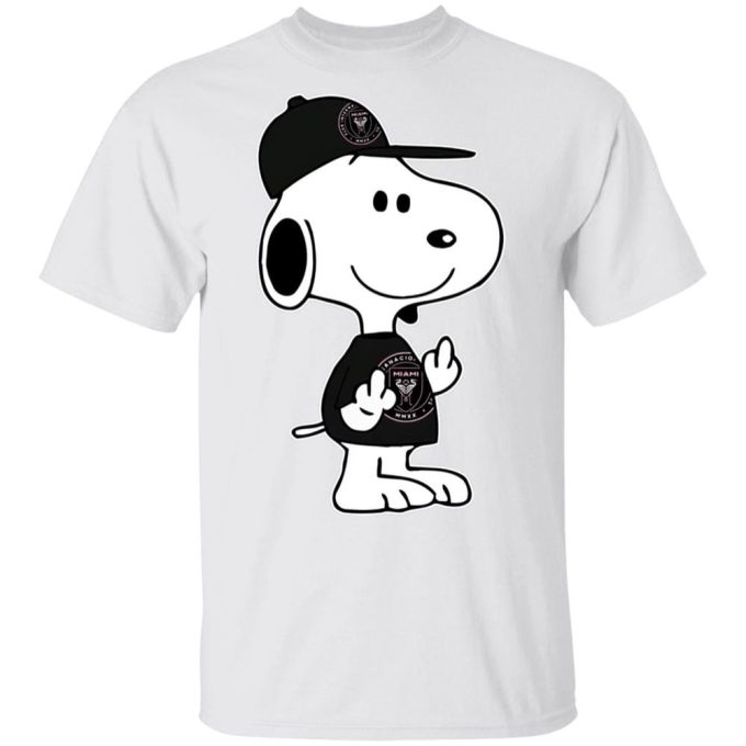 Snoopy Inter Miami CF MLS Double Middle Fingers Shirt – Boldly Express Yourself with the Ultimate F*ck You Statement