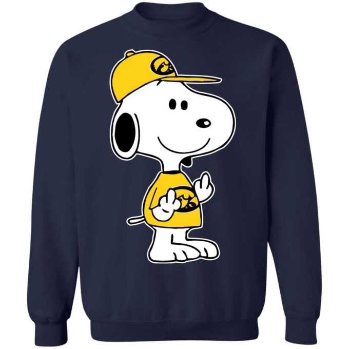 Iowa Hawkeyes NCAA Double Middle Fingers Fck You Shirt – Unique Snoopy Design for Diehard Fans Iowa Hawkeyes NCAA Double Middle Fingers Fck You Shirt – Unique Snoopy Design for Diehard Fans