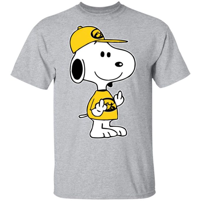 Iowa Hawkeyes NCAA Double Middle Fingers Fck You Shirt – Unique Snoopy Design for Diehard Fans Iowa Hawkeyes NCAA Double Middle Fingers Fck You Shirt – Unique Snoopy Design for Diehard Fans