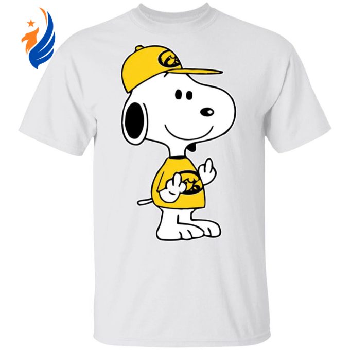 Iowa Hawkeyes NCAA Double Middle Fingers Fck You Shirt – Unique Snoopy Design for Diehard Fans Iowa Hawkeyes NCAA Double Middle Fingers Fck You Shirt – Unique Snoopy Design for Diehard Fans