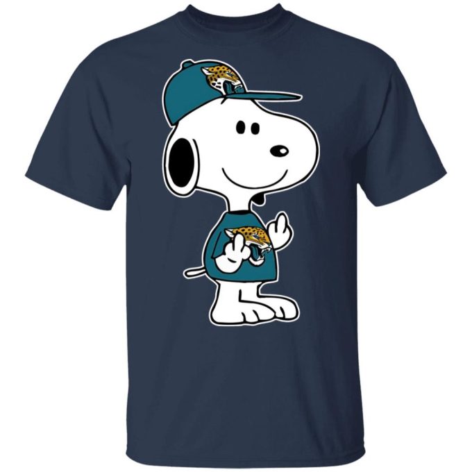Snoopy Jacksonville Jaguars NFL Double Middle Fingers Fck You Shirt – Boldly Show Your Support Officially Licensed NFL Gear