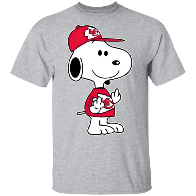 Snoopy Kansas City Chiefs NFL Double Middle Fingers Shirt – Show Your Team Spirit with Attitude!