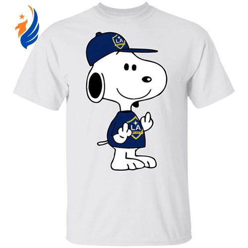 Valentine Day T Shirt, Snoopy Love Valentines Shirt Snoopy LA Galaxy MLS Double Middle Fingers Fck You Shirt - Express your rebellious spirit with this iconic design!