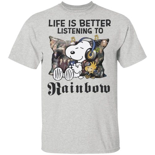 Snoopy Life Is Better Listening To Rainbow Shirt: Embrace Colorful Vibes with this Stylish Apparel! Snoopy Life Is Better Listening To Rainbow Shirt: Embrace Colorful Vibes with this Stylish Apparel!