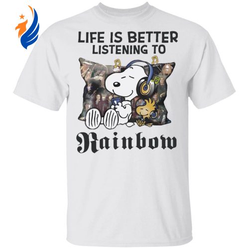 Snoopy Life Is Better Listening To Rainbow Shirt: Embrace Colorful Vibes with this Stylish Apparel! Snoopy Life Is Better Listening To Rainbow Shirt: Embrace Colorful Vibes with this Stylish Apparel!