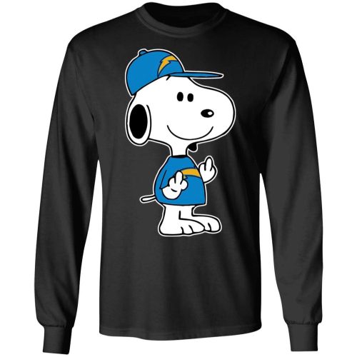 Snoopy Los Angeles Chargers NFL Double Middle Fingers Shirt – Boldly Show Your Team Spirit! Snoopy Los Angeles Chargers NFL Double Middle Fingers Shirt – Boldly Show Your Team Spirit!